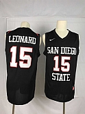 Nike San Diego State 15 Kawhi Leonard Black College Basketball Jersey,baseball caps,new era cap wholesale,wholesale hats